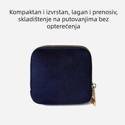 Moderna mala putna torbica za nakit s velikim kapacitetom, akordeonski pretinac, dvostruki zatvarač, moguć tisak logotipa