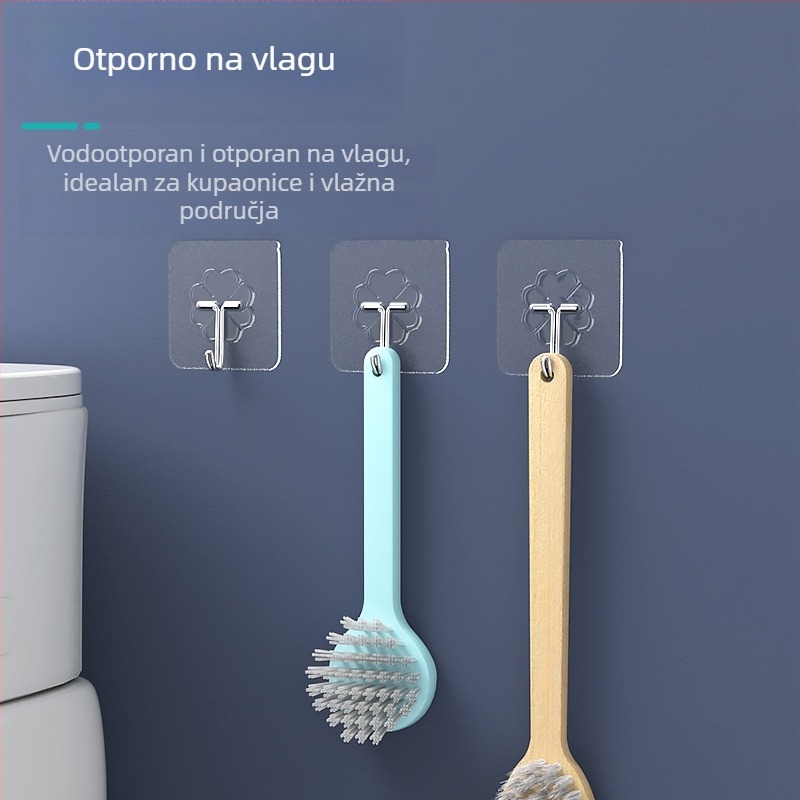 Vješalica za zid od nehrđajućeg čelika, bez bušenja, čvrsto ljepilo, bez tragova, za kupaonicu i kuhinju, nosivost 10 kg