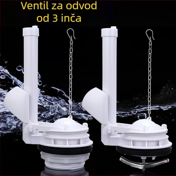 9U 3-inčni odvod ventila WC-u, veliki promjer, starinski dizajn, s poklopcem i prekidačem spremnika