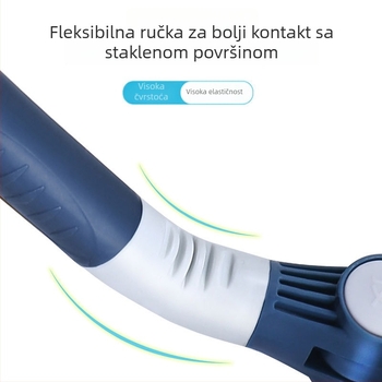 Alat za čišćenje stakla s dugom teleskopskom šipkom, uređaj za čišćenje prozora, dvostrano brisalo