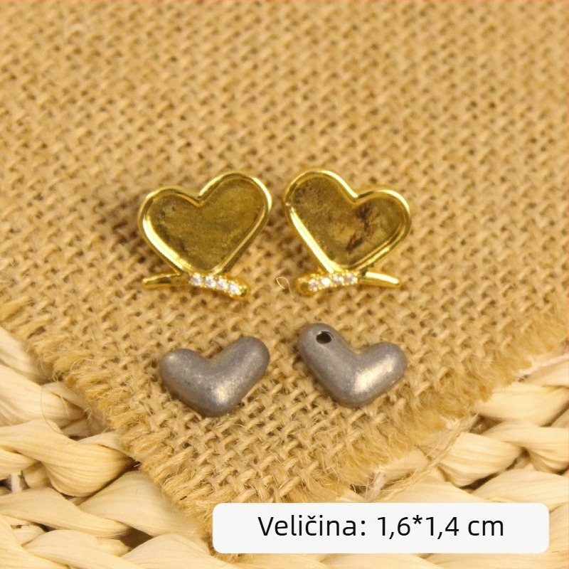 DIY osnova za naušnice, u obliku tikve, bakreni filigran s 18K zlatnim premazom, S925 srebrna igla, motivi zeca i leptira