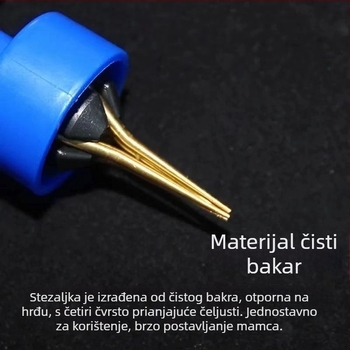 Klip za crvene gliste za mamac — brzo pričvršćivanje gumenom trakom, ribolovni pribor