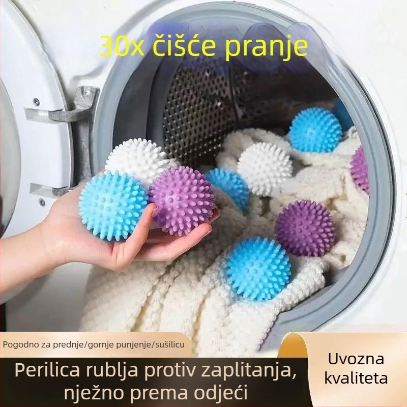 Izuzetno velika kugla za pranje s funkcijom čišćenja, bodljikava površina, sprječava zaplitanje, ubrzava sušenje