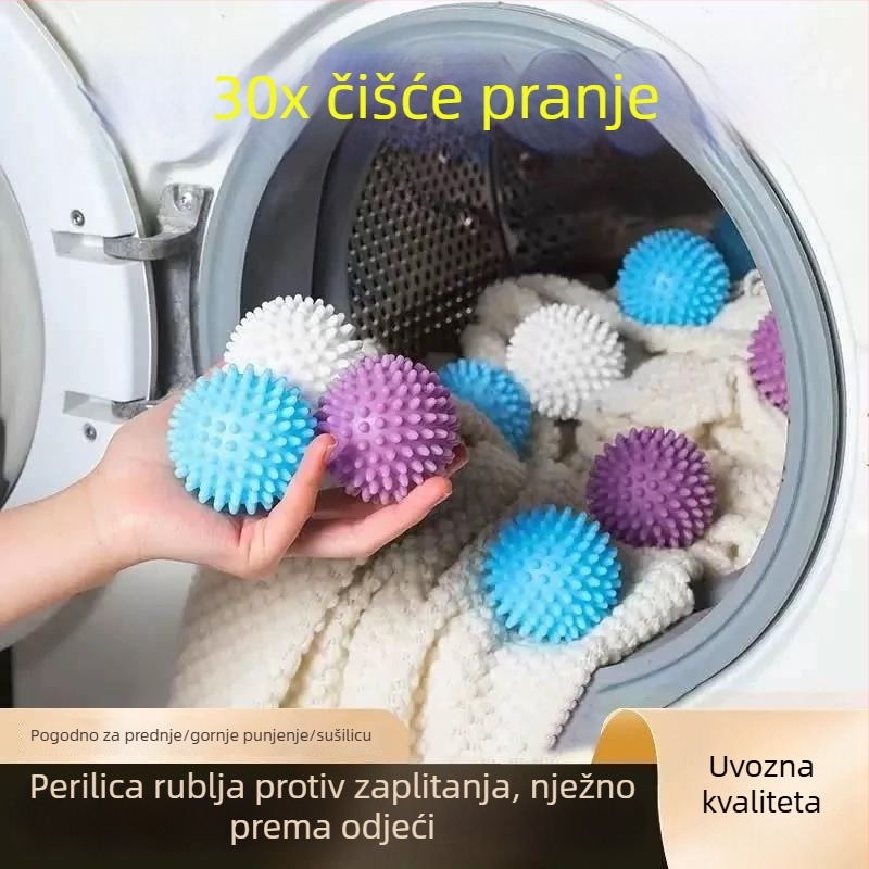 Izuzetno velika kugla za pranje s funkcijom čišćenja, bodljikava površina, sprječava zaplitanje, ubrzava sušenje