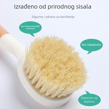 Četka za lonce s dugom držačem od sisala – kuhinjski alat za čišćenje posuđa