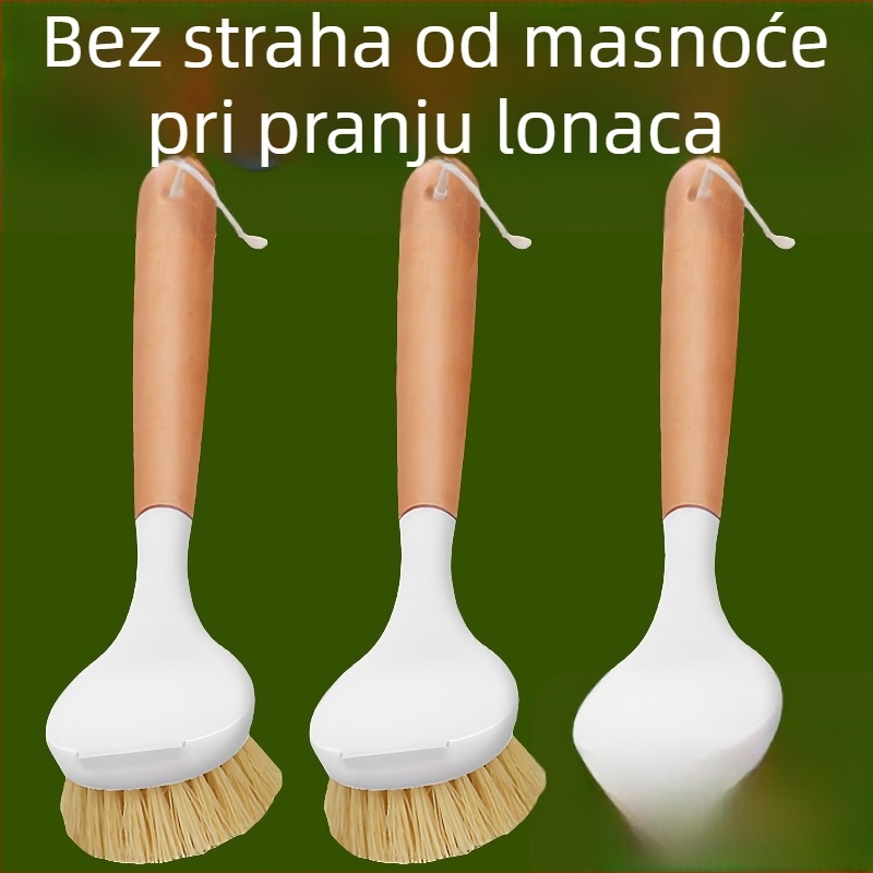 Četka za lonce s dugom držačem od sisala – kuhinjski alat za čišćenje posuđa