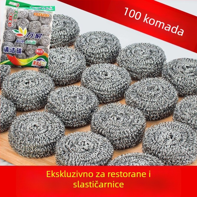 Velika žičana kugla od nehrđajućeg čelika za čišćenje lonaca i posuđa