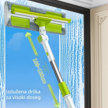 Kućni alat za čišćenje stakla — brisač za prozore s jednostranim brisanjem