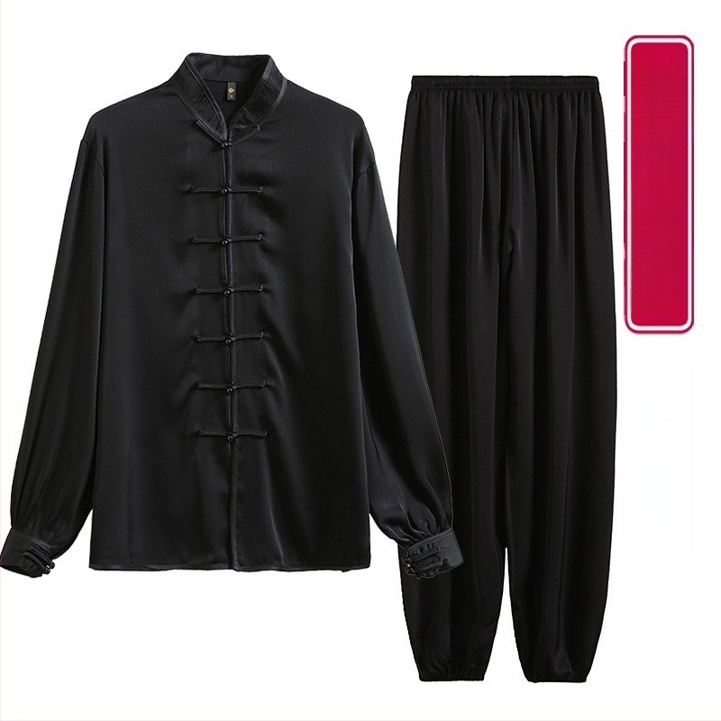 Pantalone Tai Chi od acetatnog satena, unisex, lantern stil, za Tai Chi, borilačke vještine i jogu