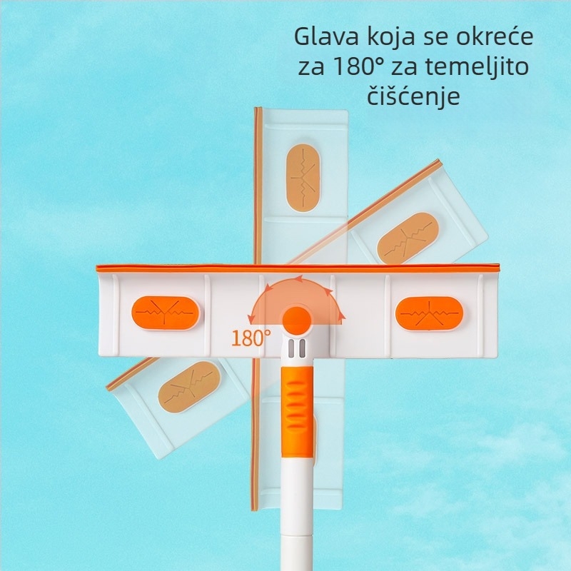 Dvostrani brisač za prozore s teleskopskom ručkom