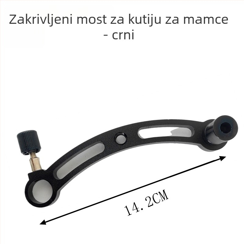 Ribarska stolica i kutija s univerzalnom posudom za mamce, produžni stalak, kutija za hranu od aluminijske legure, pločica za nadam preko mosta, ribolovni pribor i štap