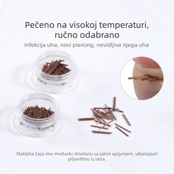 Drvene geometrijske naušnice, ručna izrada, igle protiv začepljenja za osjetljiva uha