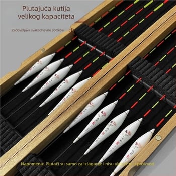 Kutija od paulovnija drveta za ribolovnu opremu, 55–65 cm, velika kapaciteta, čvrsta drvena kutija