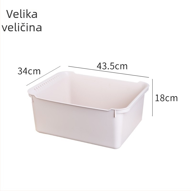 Plastična kućna debela pravokutna posuda za pranje - velika kapacita, pogodna za pranje povrća, rublje i kupanje bebe