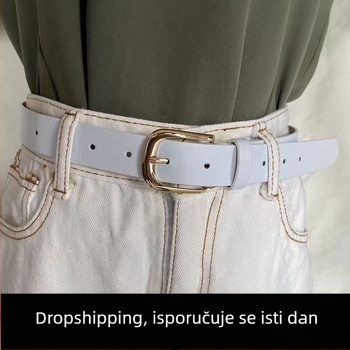 Ženski PU pojas u korejskom stilu, moderan i svestran za traperice, sako i kaput, dekorativni dodatak, duljina 105 cm, širina 2-4 cm