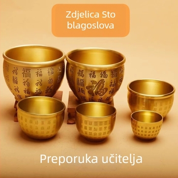 mosazni Baifu cilindar – stolna dekoracija koja privlači bogatstvo i mala pepeljara