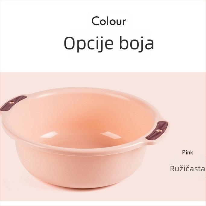 Plastična kućna posuda za pranje lica i povrća, s dva uha, zidni držač, kompaktnog formata