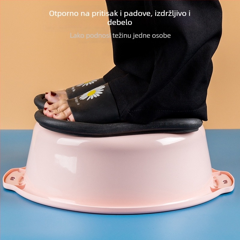 Plastična kućna posuda za pranje lica i povrća, s dva uha, zidni držač, kompaktnog formata