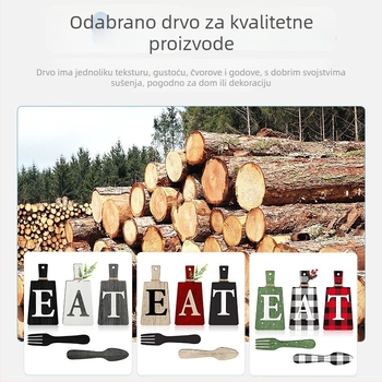 Viseće drveno slovo – zidna dekoracija u modernom minimalističkom stilu za restoran ili kafić