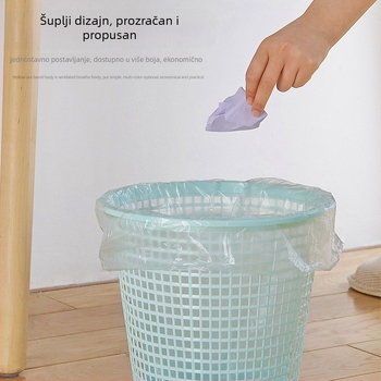 Plastični okrugli koš za smeće, lagan, kućna upotreba, dnevni boravak, ured i kupaonica, kapacitet ispod 4 L.