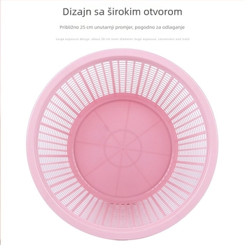 Plastični okrugli koš za smeće, lagan, kućna upotreba, dnevni boravak, ured i kupaonica, kapacitet ispod 4 L.