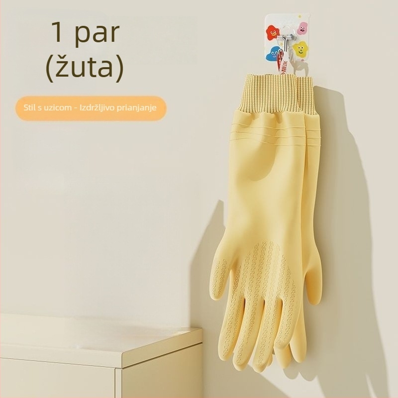 PVC rukavice za pranje suđa, debele i izdržljive, s kukicama, za kuhanje, pranje rublja i kućanske poslove