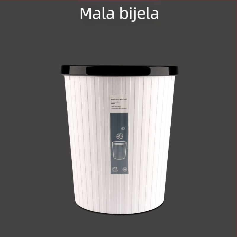 Kućni smeć bez poklopca, minimalistički cilindrični dizajn, kapacitet do 4 L, za dnevni boravak, kupaonu, kuhinju i ured.