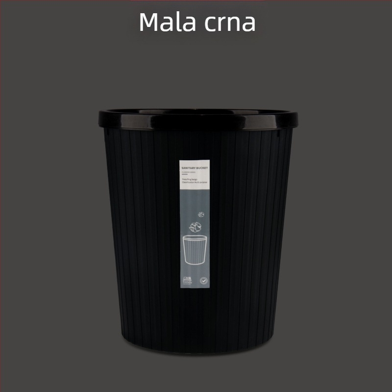 Kućni smeć bez poklopca, minimalistički cilindrični dizajn, kapacitet do 4 L, za dnevni boravak, kupaonu, kuhinju i ured.