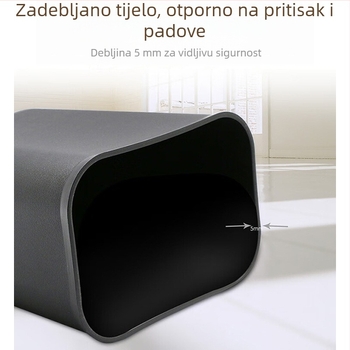 Plastični koš za smeće, zapremina 8L/15L, otporan na vatru, kvadratnog oblika za kuhinju, jači dizajn