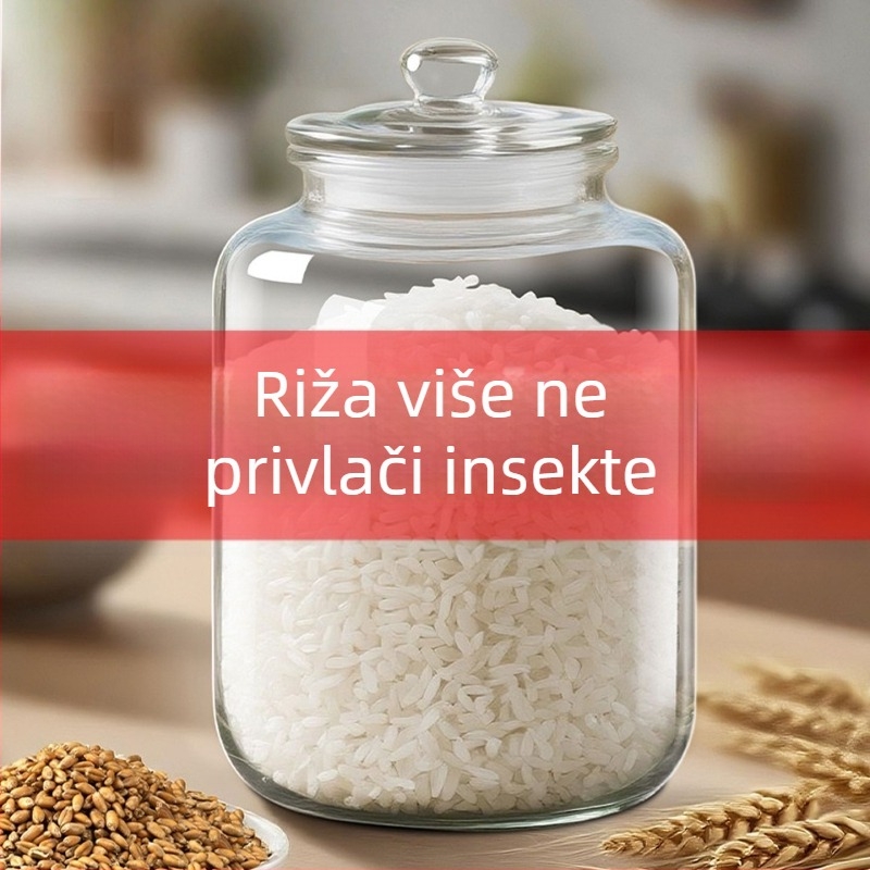 Metalna posuda za skladištenje hrane, ekstra velika, otporna na vlagu, za žitarice, rižu i brašno