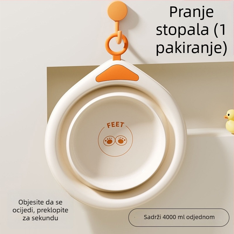 Sklopiva silikonska umivaonica za djecu s karikaturnim dizajnom, prijenosna za dom i putovanja