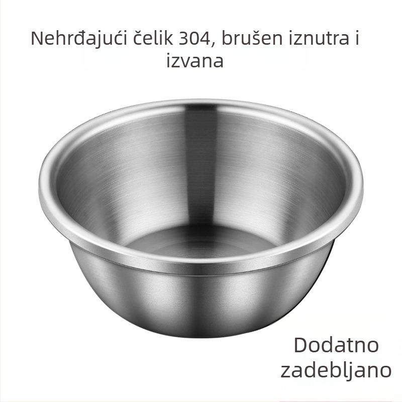 Izdržljiva posuda od nehrđajućeg čelika 304, europskog stila višestruke namjene kuhinjska posuda za pranje povrća, mućenje jaja i začinjanje