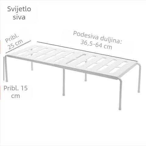 Višenamjenski proširivi kuhinjski stalak za pohranu začina, ABS plastika, bez montaže