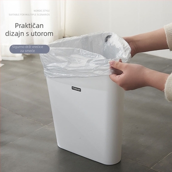 Trokutasti kutni zidni koš za otpad, 9 L, plast, otvoren vrh, kućna upotreba