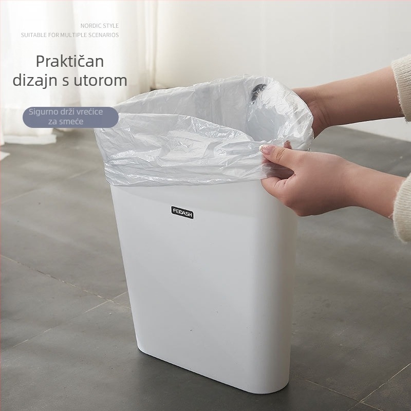 Trokutasti kutni zidni koš za otpad, 9 L, plast, otvoren vrh, kućna upotreba