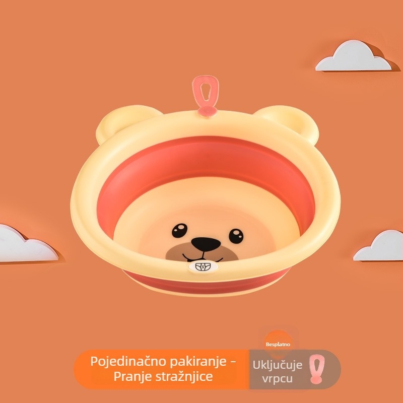 Sklopiva dječja karikatura umivaonica s vješalicom, 32 cm, plastična