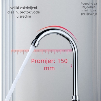 Elektroplatinirana uspravna kuhinjska slavina za pranje povrća, samo hladna voda, keramički disk ventil