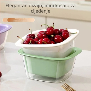 Mini dvostruki koš za voće, plastična odvodna posuda za kuhinju i dnevni boravak