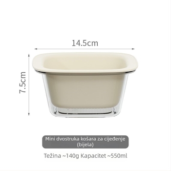 Mini dvostruki koš za voće, plastična odvodna posuda za kuhinju i dnevni boravak