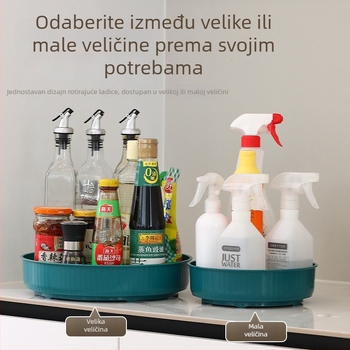Okretni kuhinjski organizator za začine, stolni odlagivač za kozmetiku i voće, s velikim kapacitetom
