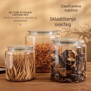 Nova zaptivna posuda za žitarice i suhe namirnice, prozirni kuhinjski spremnik za skladištenje — prehrambena kvaliteta, za grickalice, čaj i sušenu koru mandarine