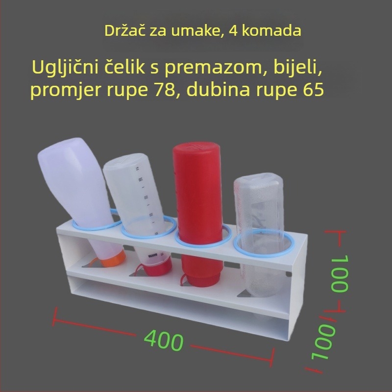 Držač boca začinskih na kuhinjskom pultu, obrnuti stalak za bočice začina