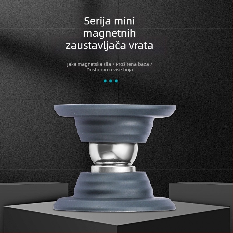Silikonski magnetski zaustavljač vrata, bez bušenja, na zid, tih za drvena unutarnja vrata