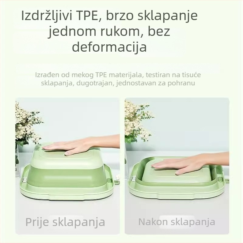 Sklopiva četvrtasta posuda za pranje beba, s crtić dizajnom