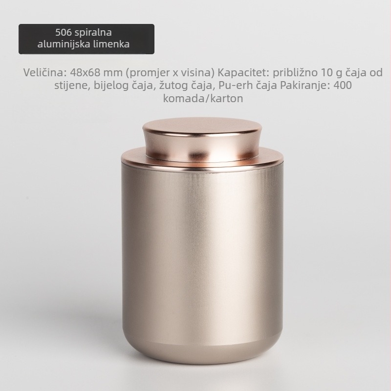 Mala metalna kutija za čaj, prijenosna i zatvara se
