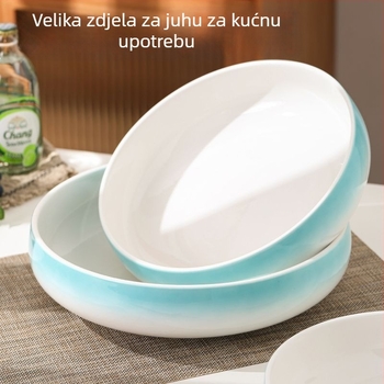 Velika keramička zdjela za juhe i riblja jela