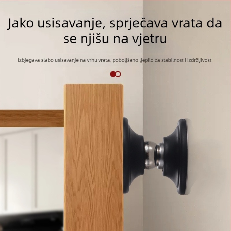 Nova magnetska stopper za vrata bez bušenja – za kupaonicu i spavaću sobu, kratki silikonasti ublaživač udara