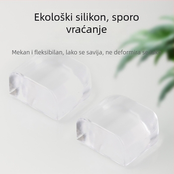Debeli prozirni silikonasti držač za vrata – otporan na sudare, bez bušenja, podna montaža, povećanje visine, tiho zatvaranje