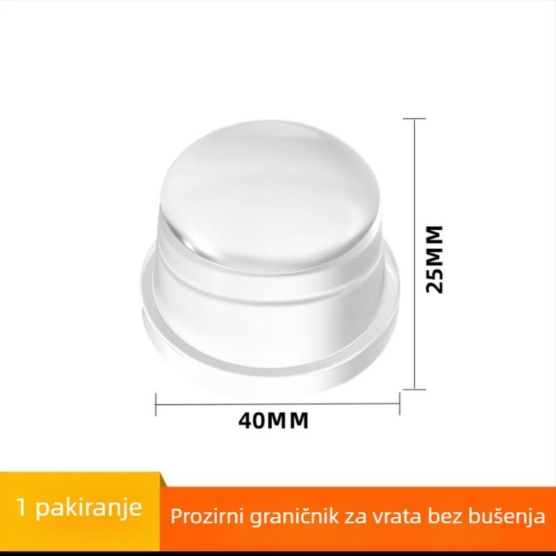 Debeli prozirni silikonasti držač za vrata – otporan na sudare, bez bušenja, podna montaža, povećanje visine, tiho zatvaranje