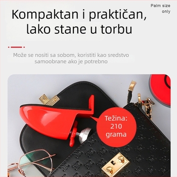 Meiyi stoper za vrata s alarmom – podna montaža, cinkova legura, crvena površina, zaštita od krađe
